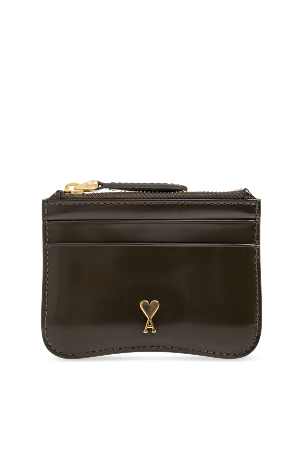 Leather card holder with logo od Ami Alexandre Mattiussi