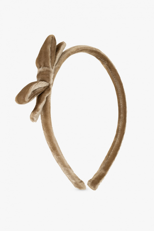 Bonpoint  Velvet headband with bow