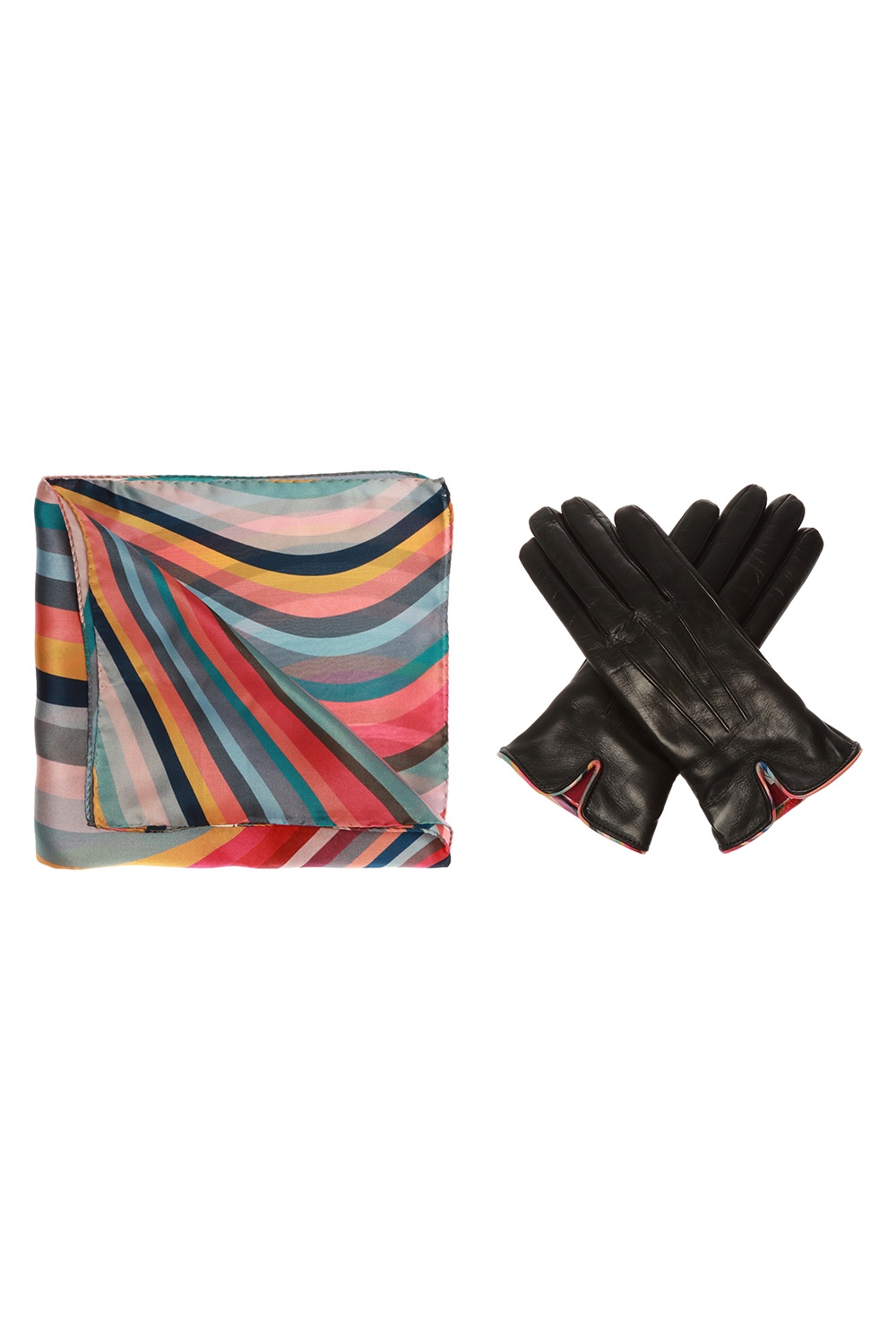 Paul Smith Shawl & leather gloves set