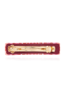 Etro PINK Hair clip with logo-shaped applique