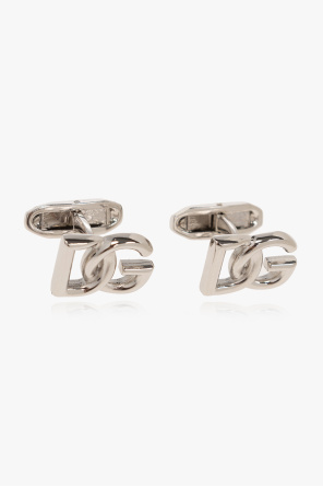 Brass cufflinks od Dolce & Gabbana logo patch Long Johns