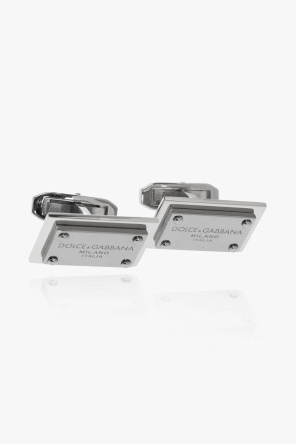 Logo-engraved cufflinks