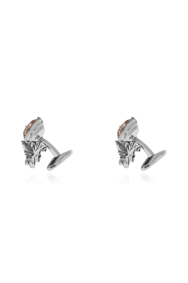 Dolce & Gabbana Spinki do mankietów z połyskującymi kryształami