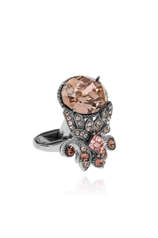 Dolce & Gabbana Spinki do mankietów z połyskującymi kryształami