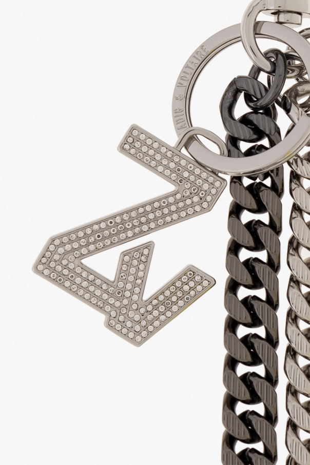 Zadig & Voltaire SILVER Keyring with logo