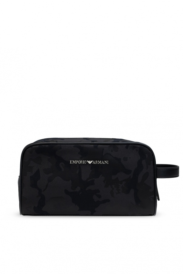 Wash bag with logo Emporio Armani - IetpShops Germany - womens armani  exchange shoes