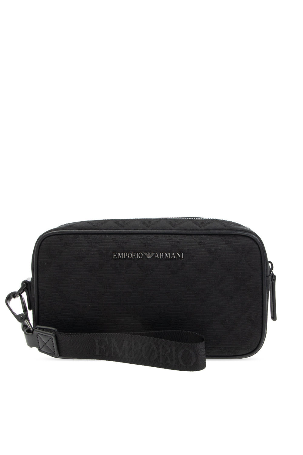 Black Wash bag with wrist strap Emporio Armani - SchaferandweinerShops  Italy - Sac à main EMPORIO ARMANI Y3D166 YFO5B 87034 Strawberry Lether