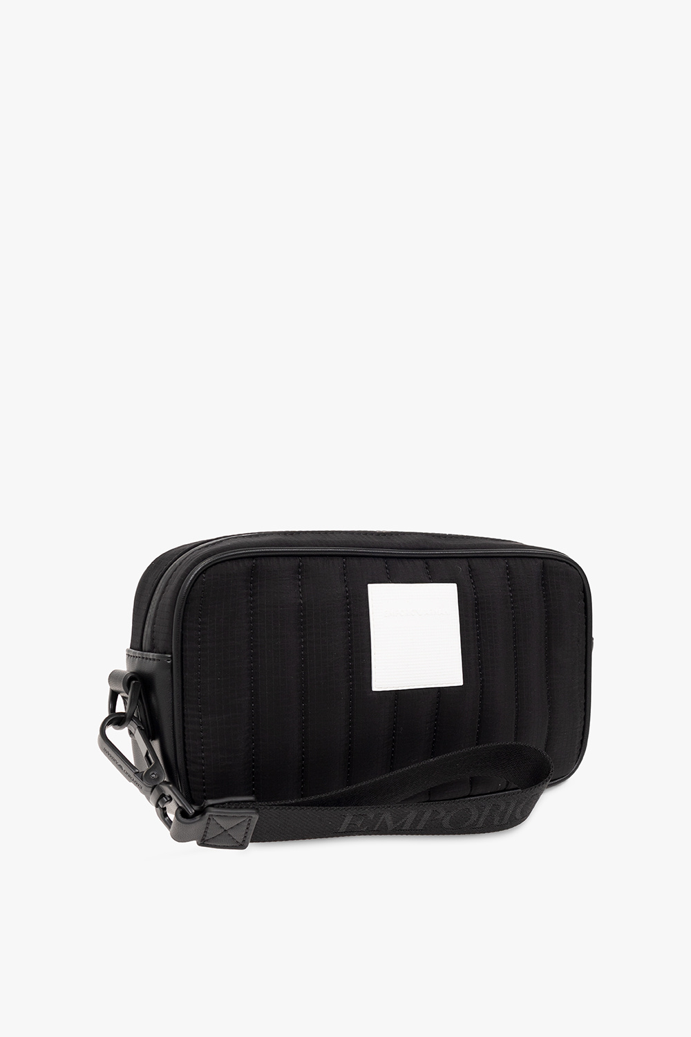 Emporio Armani Quilted wash bag with logo