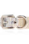 Versace Home cream Small dog collar with Barocco print