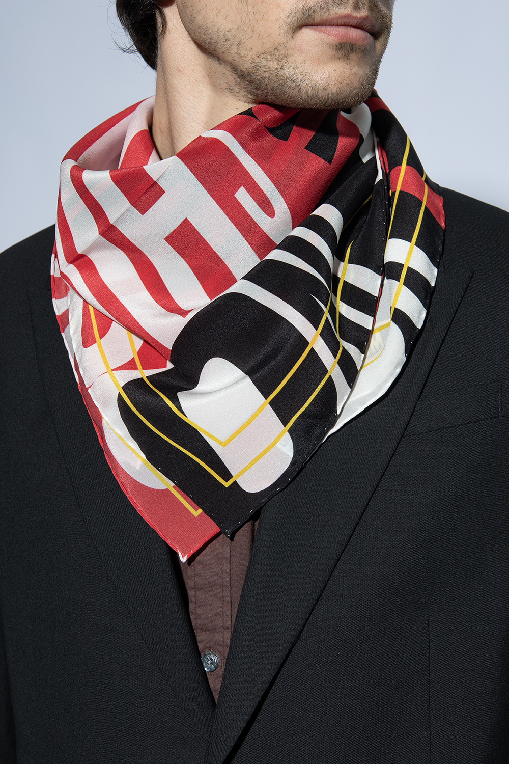 Moschino Printed silk scarf