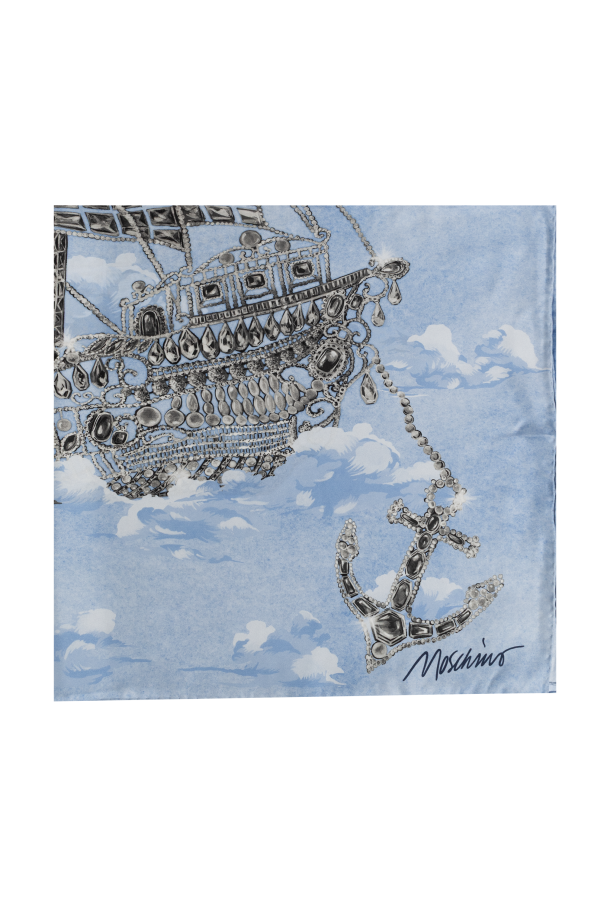 Silk scarf with print od Moschino