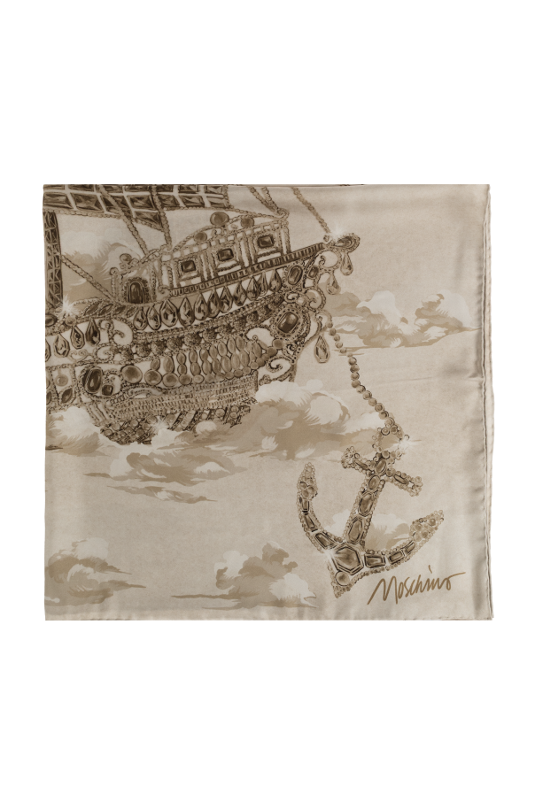 Silk scarf with print od Moschino