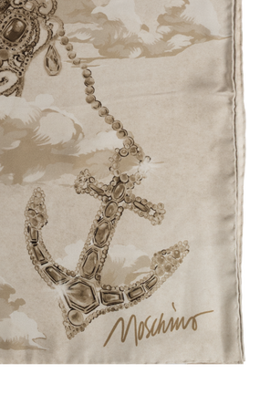 Moschino Silk scarf with print