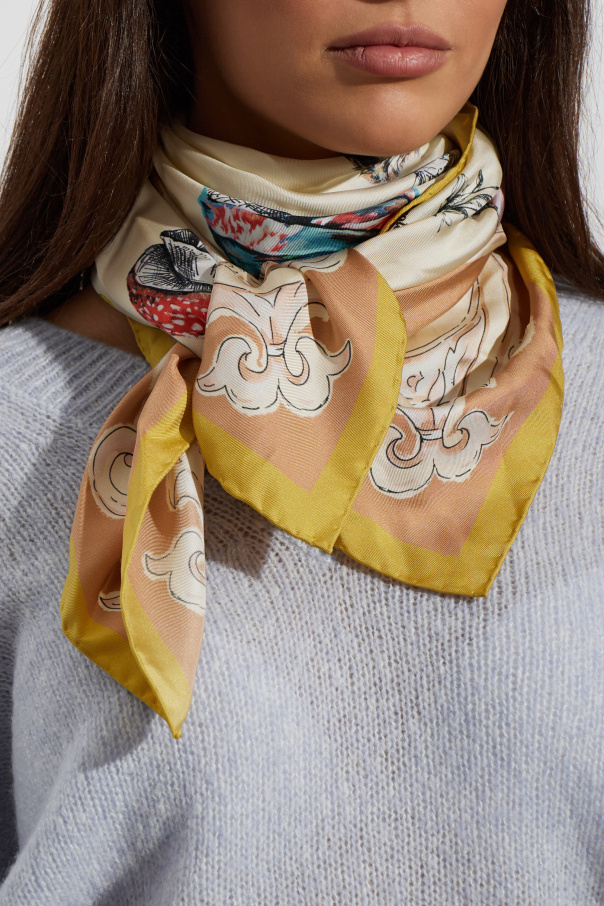 Moschino Silk scarf with print