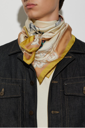 Moschino Silk scarf with print