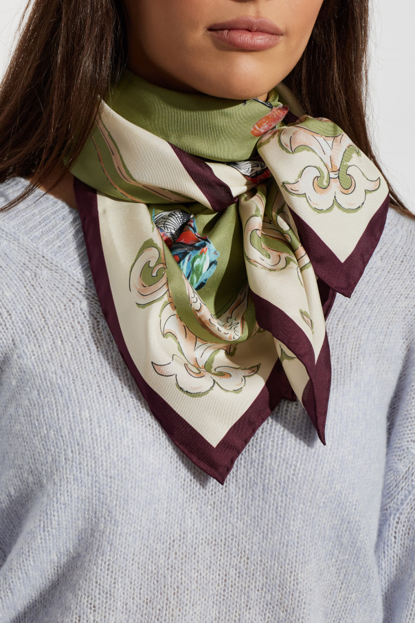 Moschino Silk scarf with print