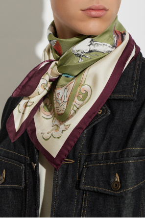 Moschino Silk scarf with print