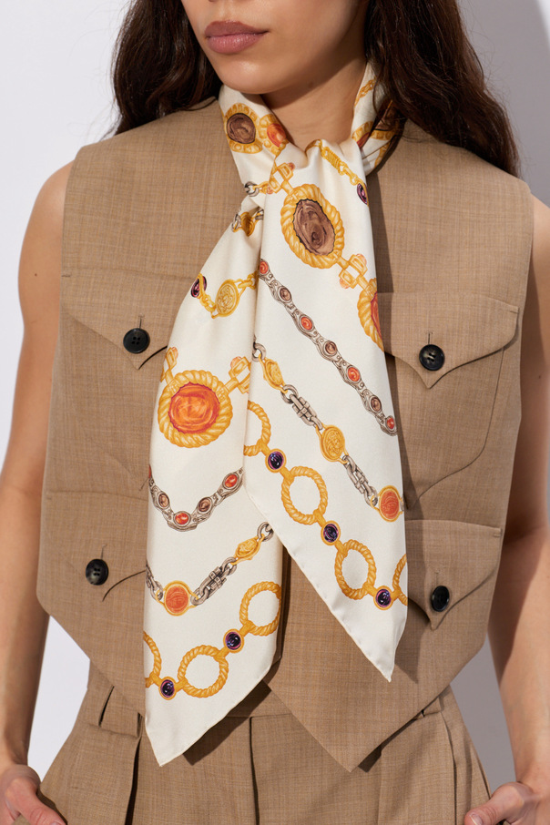 Versace Pañuelo de seda con estampado "The Lover"