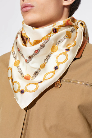 Versace Pañuelo de seda con estampado "The Lover"