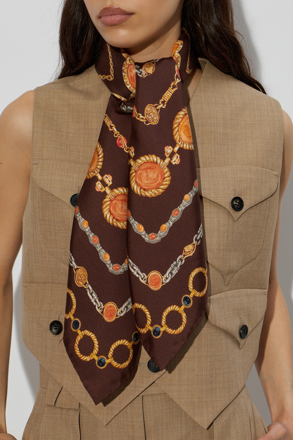 Versace Silk scarf with "The Lover" print