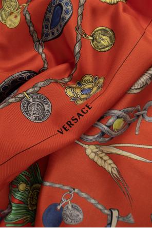 Versace Pañuelo de seda con estampado "Broken Jewels"