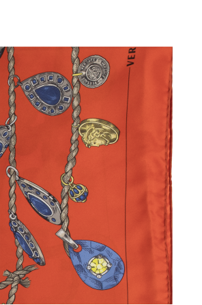 Versace Pañuelo de seda con estampado "Broken Jewels"