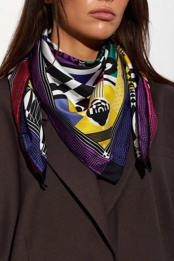 Versace Silk scarf with "Teatro" print