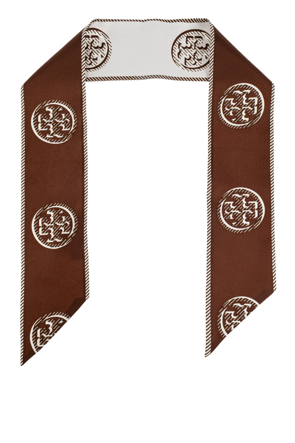 Tory Burch Pañuelo de seda con logo