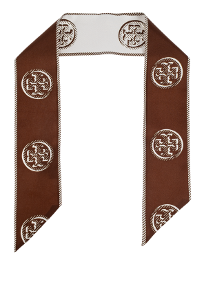 Pañuelo de seda con logo
