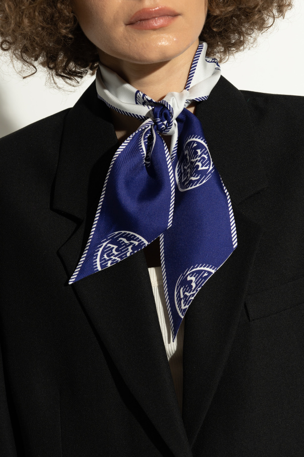 Tory Burch Pañuelo de seda con logo