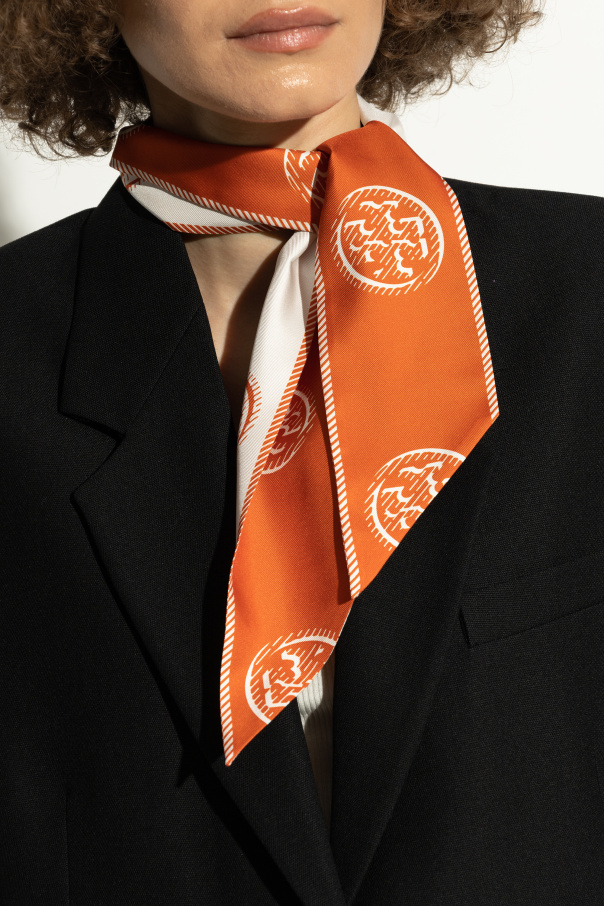 Tory Burch Jedwabna apaszka z logo
