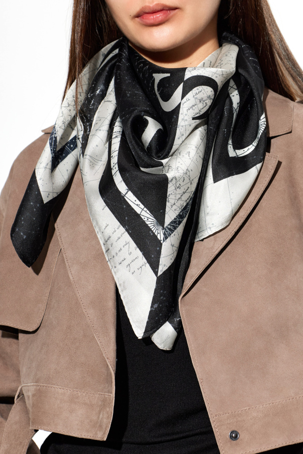AllSaints Silk scarf 'Script'
