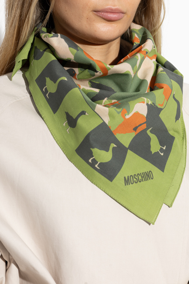Moschino Cotton scarf with print