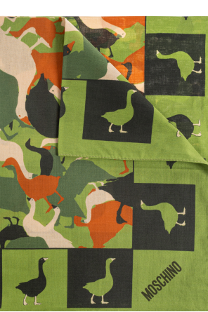 Moschino Cotton scarf with print