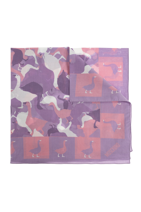 Cotton scarf with print od Moschino