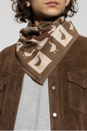 Moschino Bawełniana chusta z nadrukiem