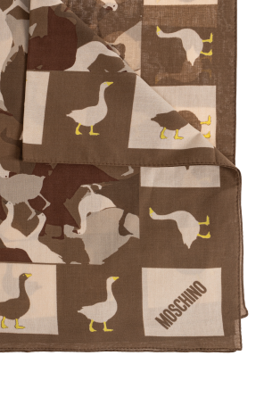 Moschino Bawełniana chusta z nadrukiem