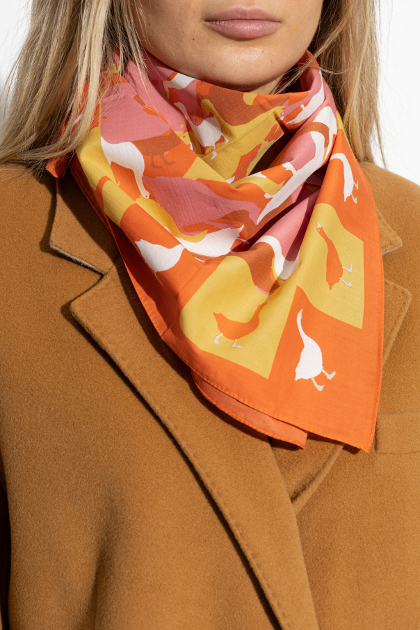 Moschino Cotton scarf with print