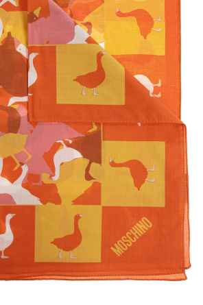 Moschino Cotton scarf with print