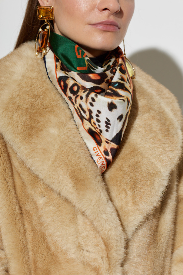 Givenchy Копринена кърпа с животински мотив