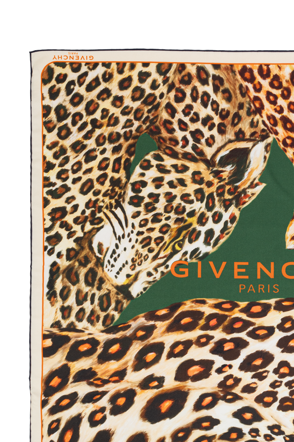 Givenchy Копринена кърпа с животински мотив