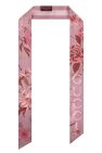 Gucci PINK Silk scarf with floral motif