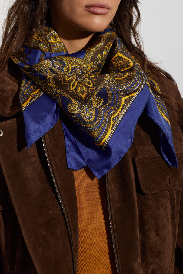 Saint Laurent Silk scarf with ‘paisley’ pattern