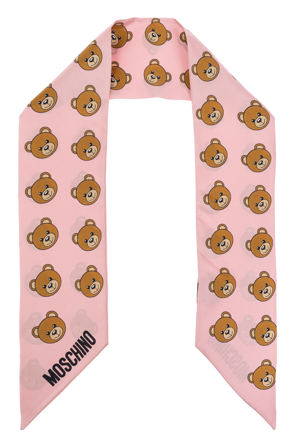 Moschino Silk scarf with logo