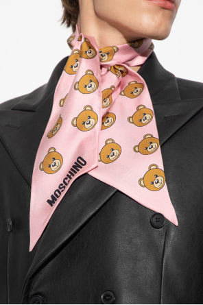 Moschino Silk scarf with logo