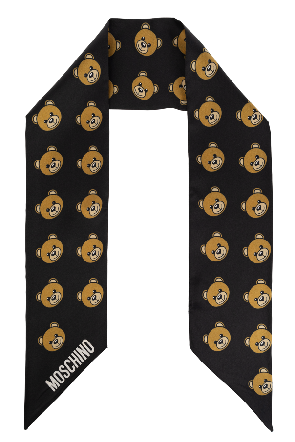 Silk scarf with logo od Moschino