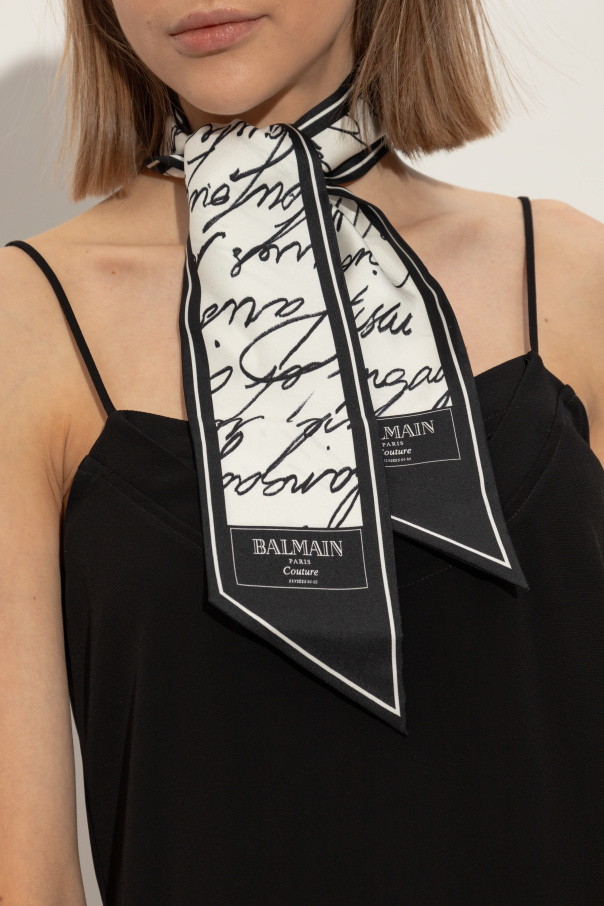 Balmain Silk scarf with monogram