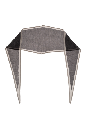 Asymmetrical scarf with logo od Emporio Armani