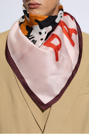 Kenzo Silk shawl with logo