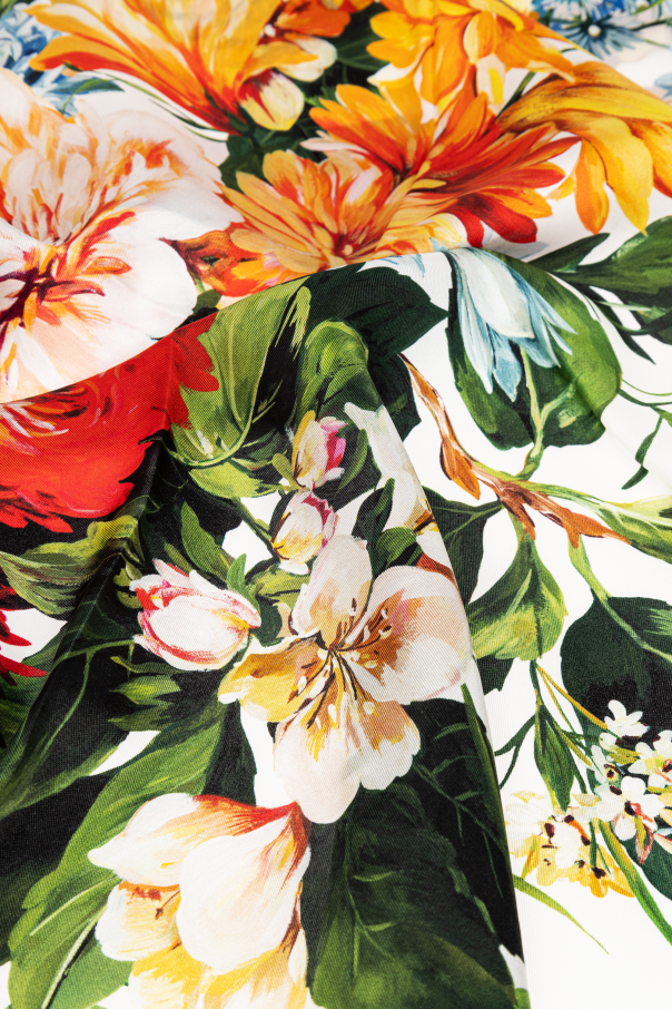 Dolce & Gabbana Pañuelo de seda con motivo floral